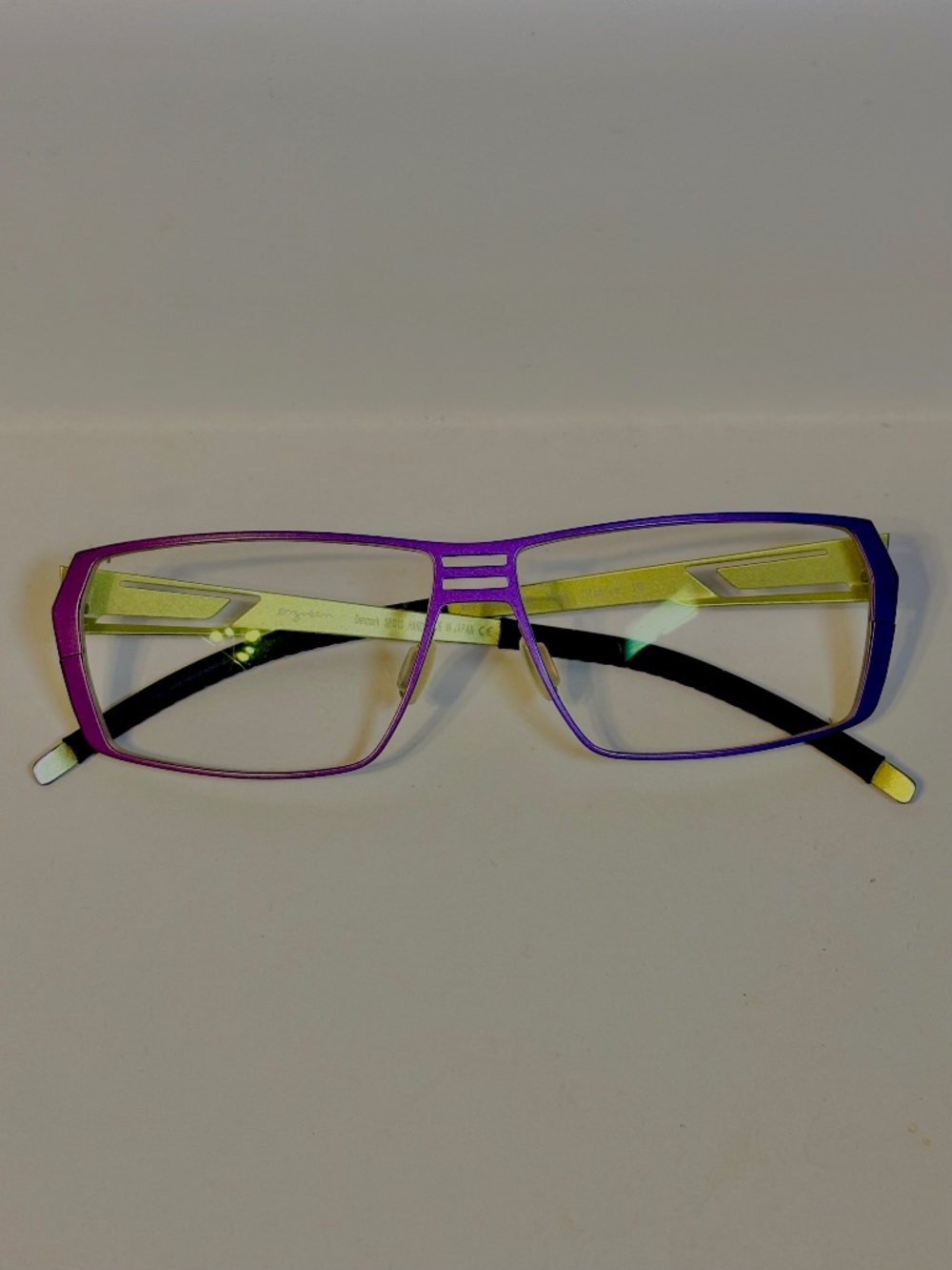 Orgreen Wolf 167 Titanium Womens Glasses Frames Purple & Green Handmade in Japan
